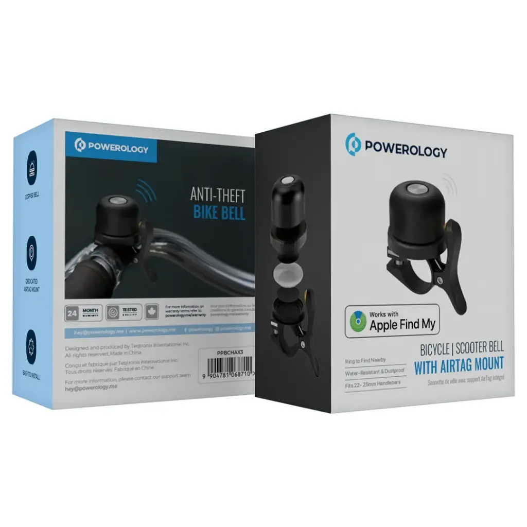 POWEROLOGY BICYCLE SCOOTER BELL WITH AIRTAG MOUNT PPBCHAX3 thumbnail 3