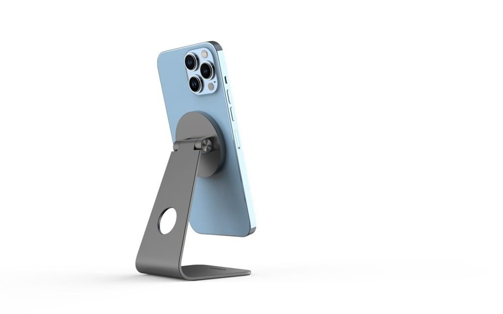 POWEROLOGY ALUMINUM MAGSAFE 90° STYLISH MOUNT PHONE HOLDER GRAY PMDPHAGY thumbnail 12