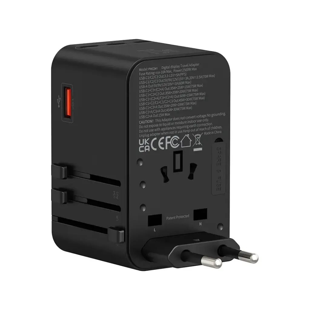 POWEROLOGY GAN 75W UNIVERSAL CHARGER BLACK PWCUQC041 thumbnail 4