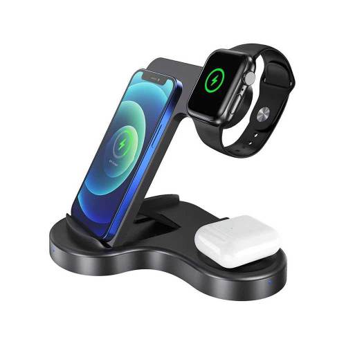 POWEROLOGY 3 IN 1 POWERSTAND PRO WIRELESS CHARGER 15 W BLACK P3IN1QI thumbnail 6