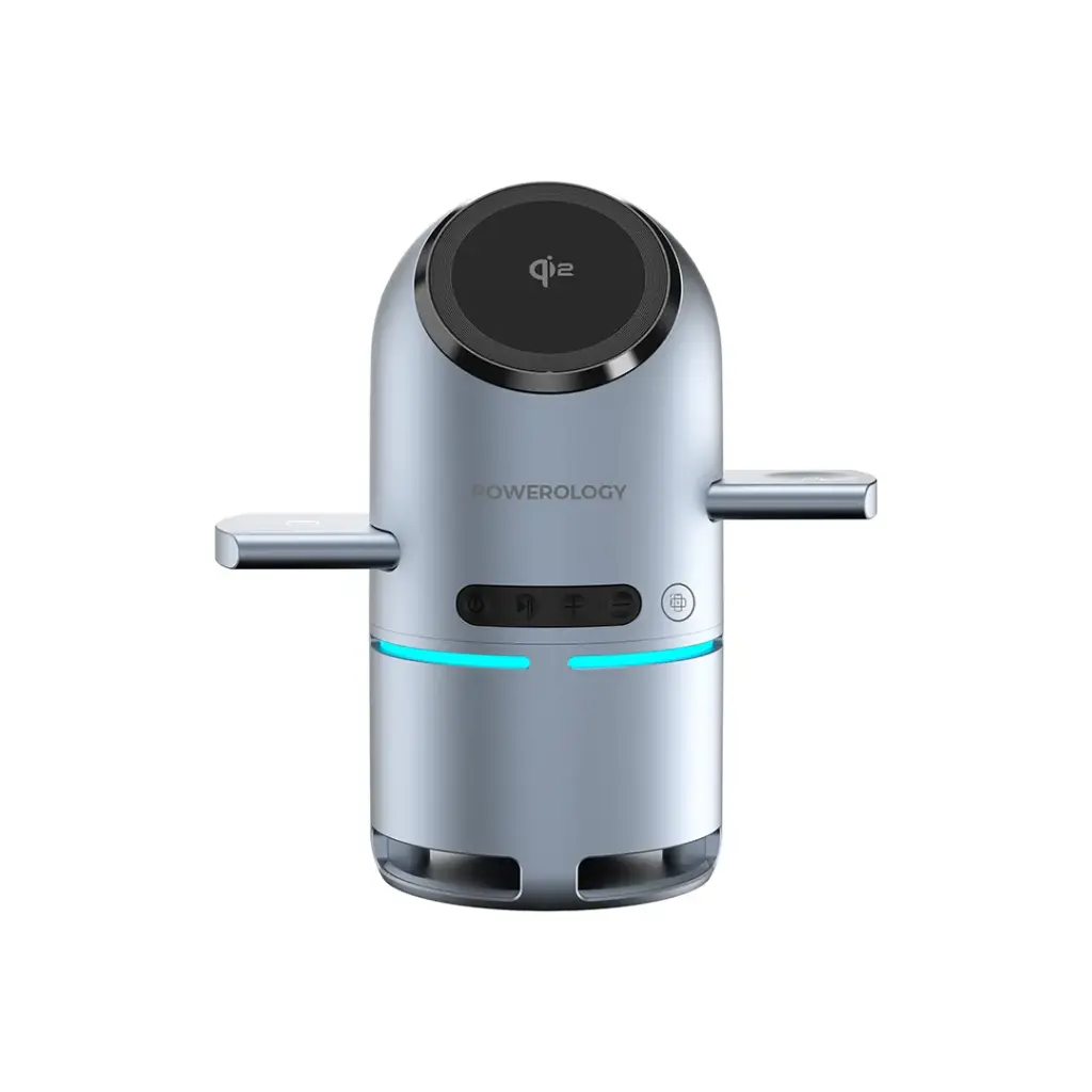 POWEROLOGY QI2 SPEAKER WITH WIRELESS CHARGER STATION GRAY PWCUQ039 thumbnail 8