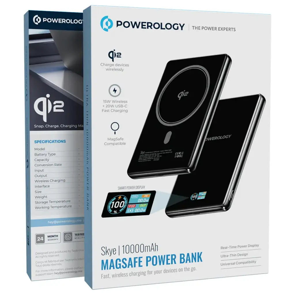 POWEROLOGY SKYE 10000MAH MAGSAFE POWER BANK BLACK PPBKLYD89BK thumbnail 3