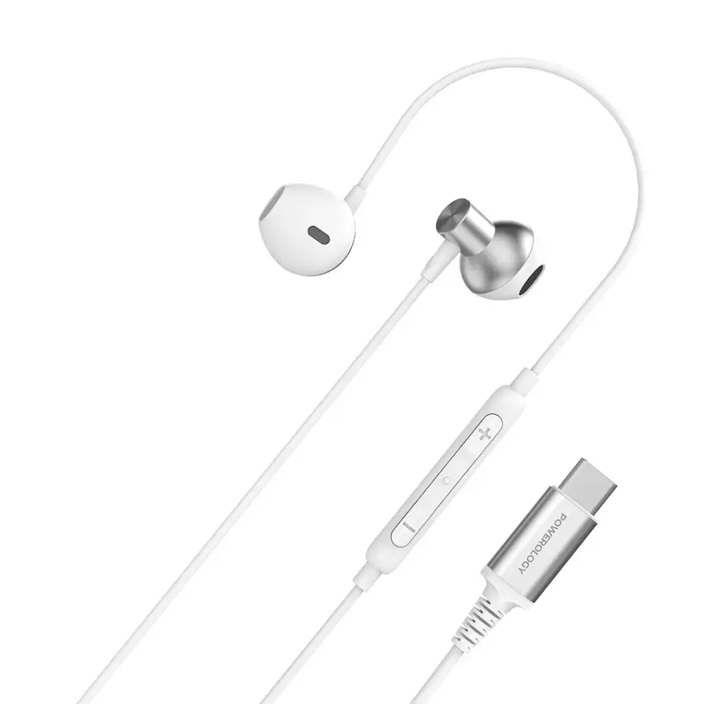 POWEROLOGY TYPE C STEREO EARPHONES WHITE PWEPHCR17WH thumbnail 6