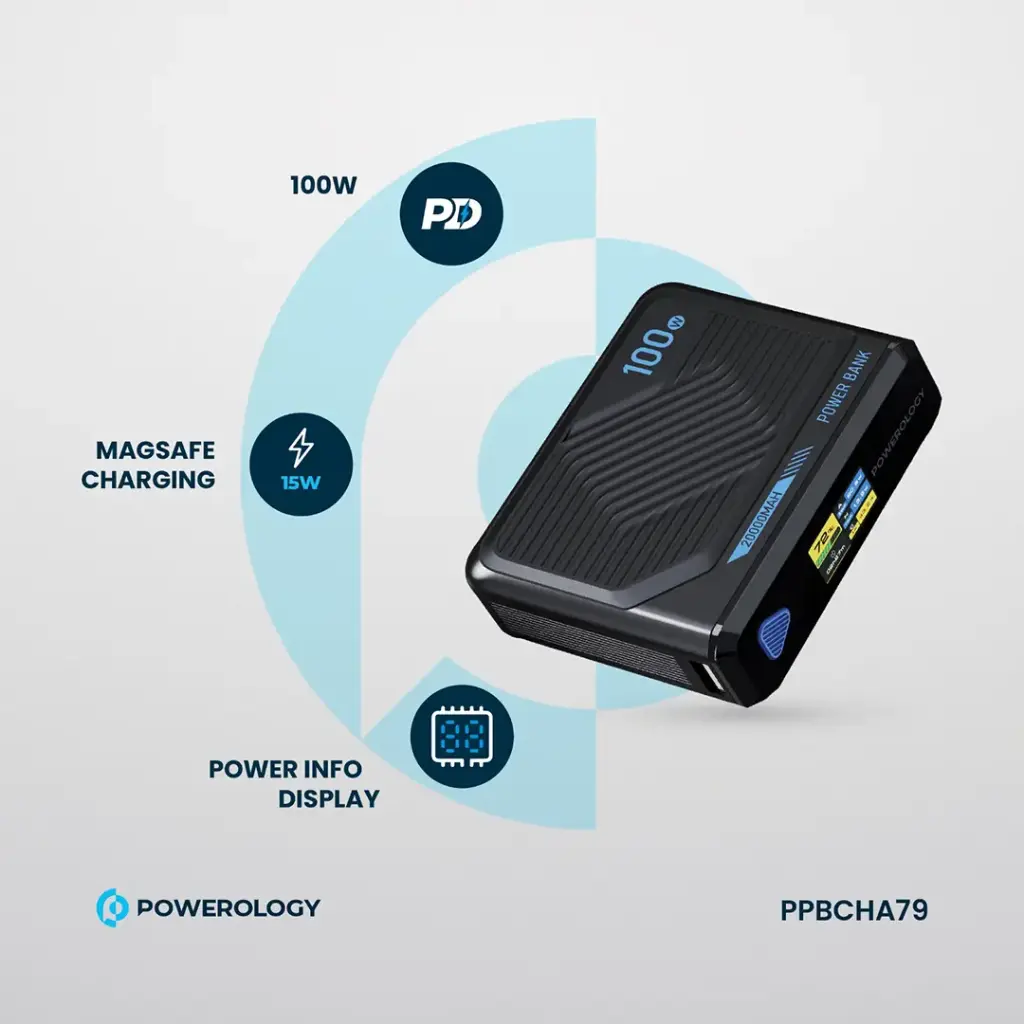 POWEROLOGY ULTRA MINI 20000MAH 15W POWERBANK BLACK PPBCHA79 thumbnail 9