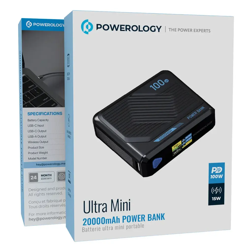 POWEROLOGY ULTRA MINI 20000MAH 15W POWERBANK BLACK PPBCHA79 thumbnail 15