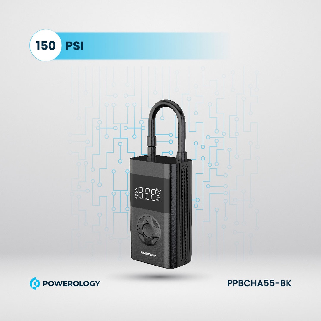 POWEROLOGY ULTRA PORTABLE AIR COMPRESSOR POWER BANK PP055 BLACK PPBCHA55 thumbnail 6