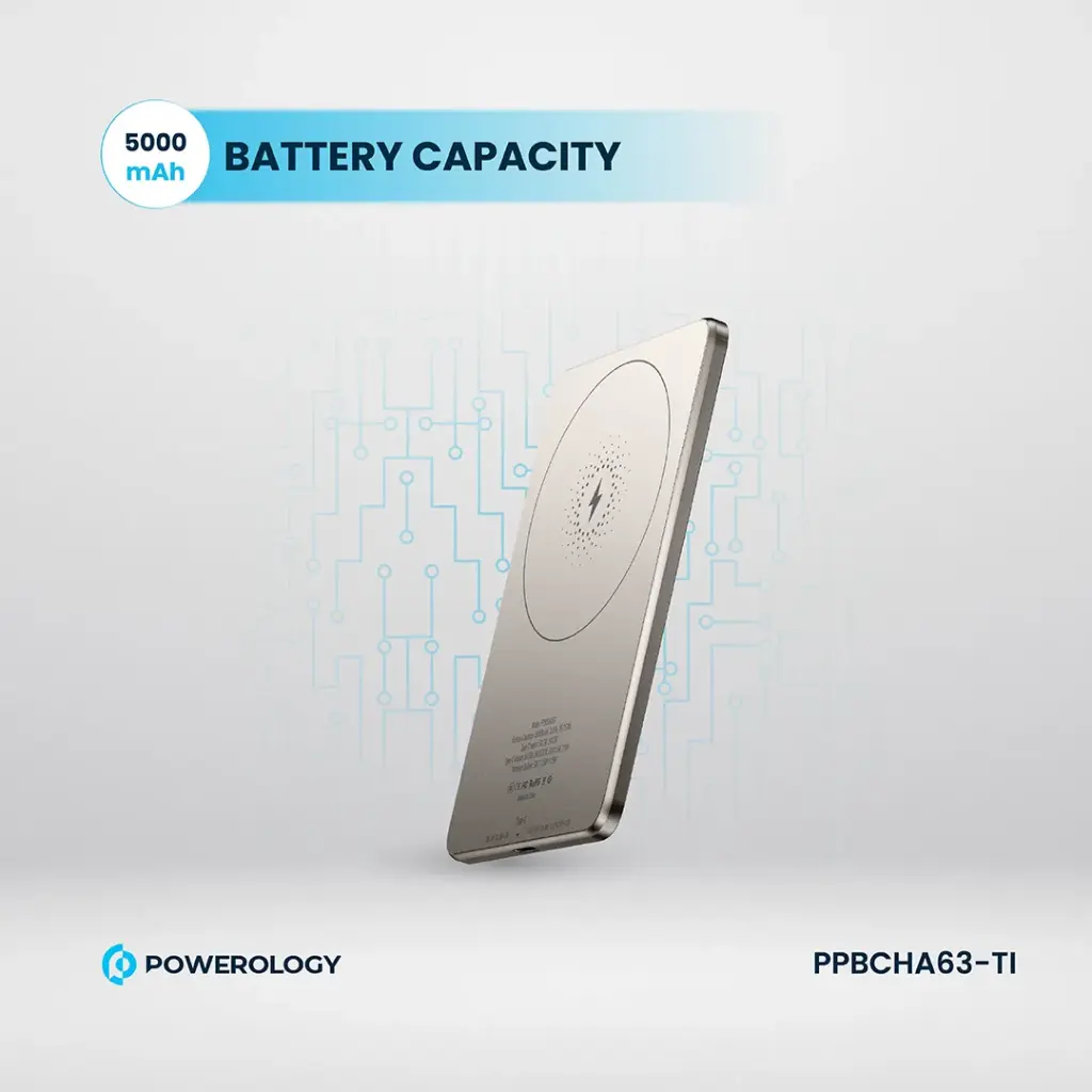 POWEROLOGY ULTRA THIN 5000MAH MAGSAFE POWERBANK TITANIUM PBCHA63-TI thumbnail 12