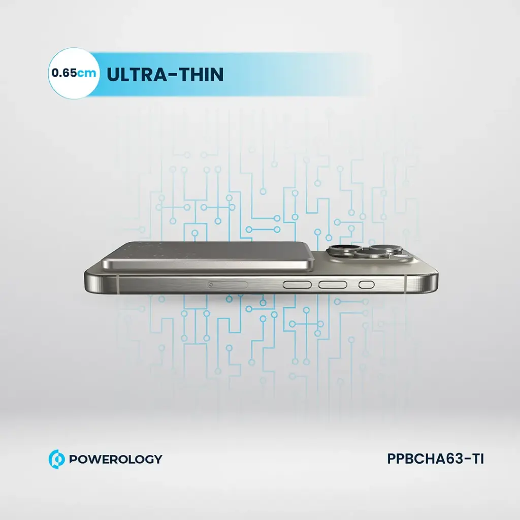 POWEROLOGY ULTRA THIN 5000MAH MAGSAFE POWERBANK TITANIUM PBCHA63-TI thumbnail 11
