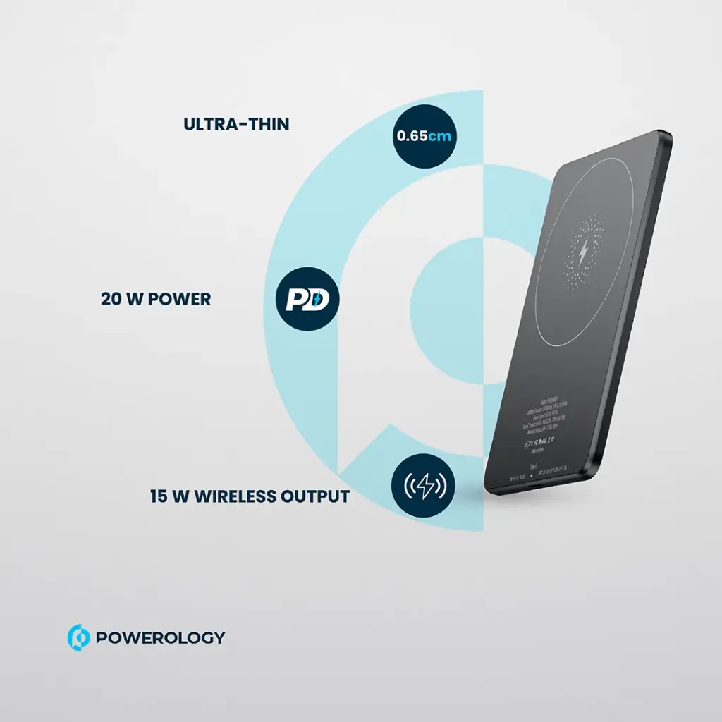 POWEROLOGY ULTRA THIN 5000MAH MAGSAFE POWERBANK GREY PBCHA63-GY thumbnail 10