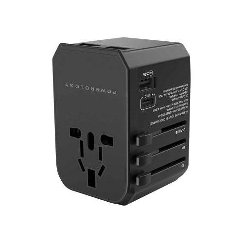 POWEROLOGY UNIVERSAL MULTI-PORT TRAVEL CHARGER P45PDUTVBK thumbnail 6