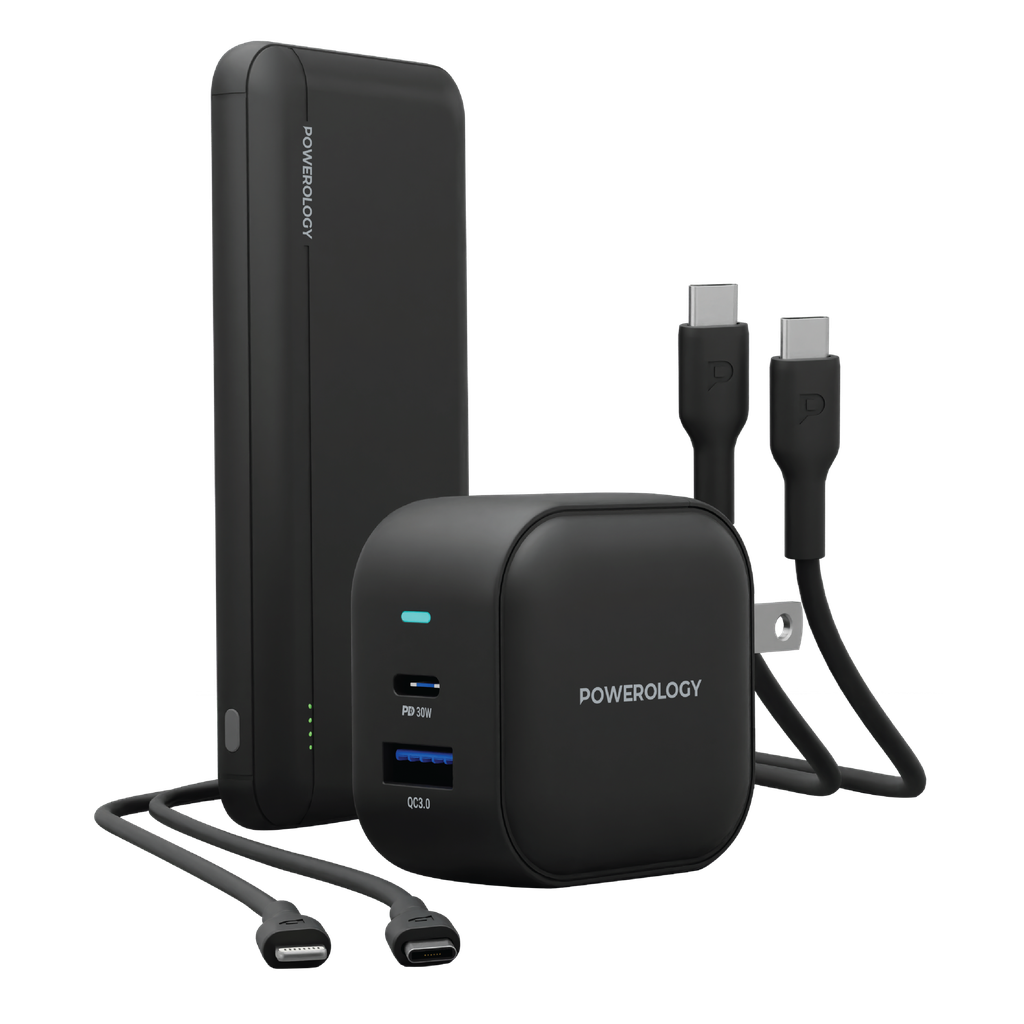 POWEROLOGY UNIVERSAL 5 IN 1 FAST CHARGING POWER BUNDLE BLACK thumbnail 3