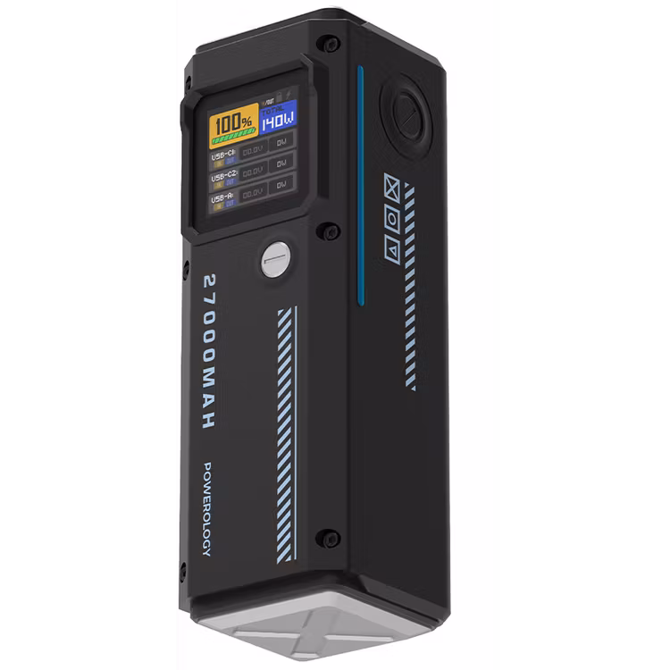 POWEROLOGY POWER BANK 27000MAH PD 140W WITH SMART DISPLAY PP083 BLACK PPBCHA83 thumbnail 11