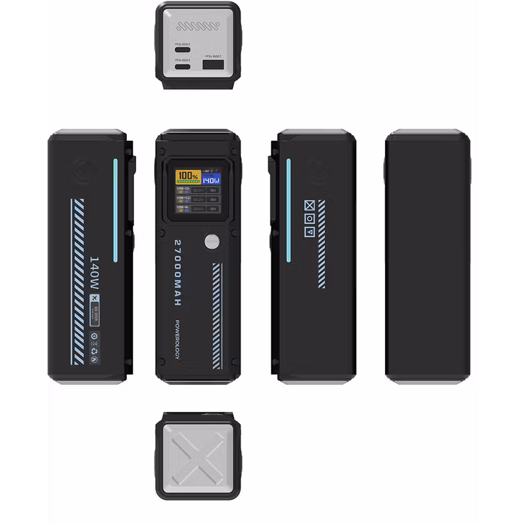 POWEROLOGY POWER BANK 27000MAH PD 140W WITH SMART DISPLAY PP083 BLACK PPBCHA83 thumbnail 10
