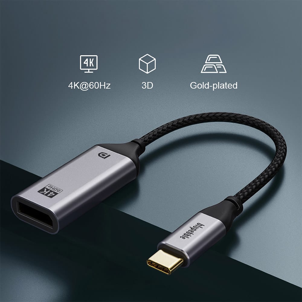 BLUPEBBLE USB-C TO 4K HDMI ADAPTER GRAY  BP-C4KHDMI-GY thumbnail 6