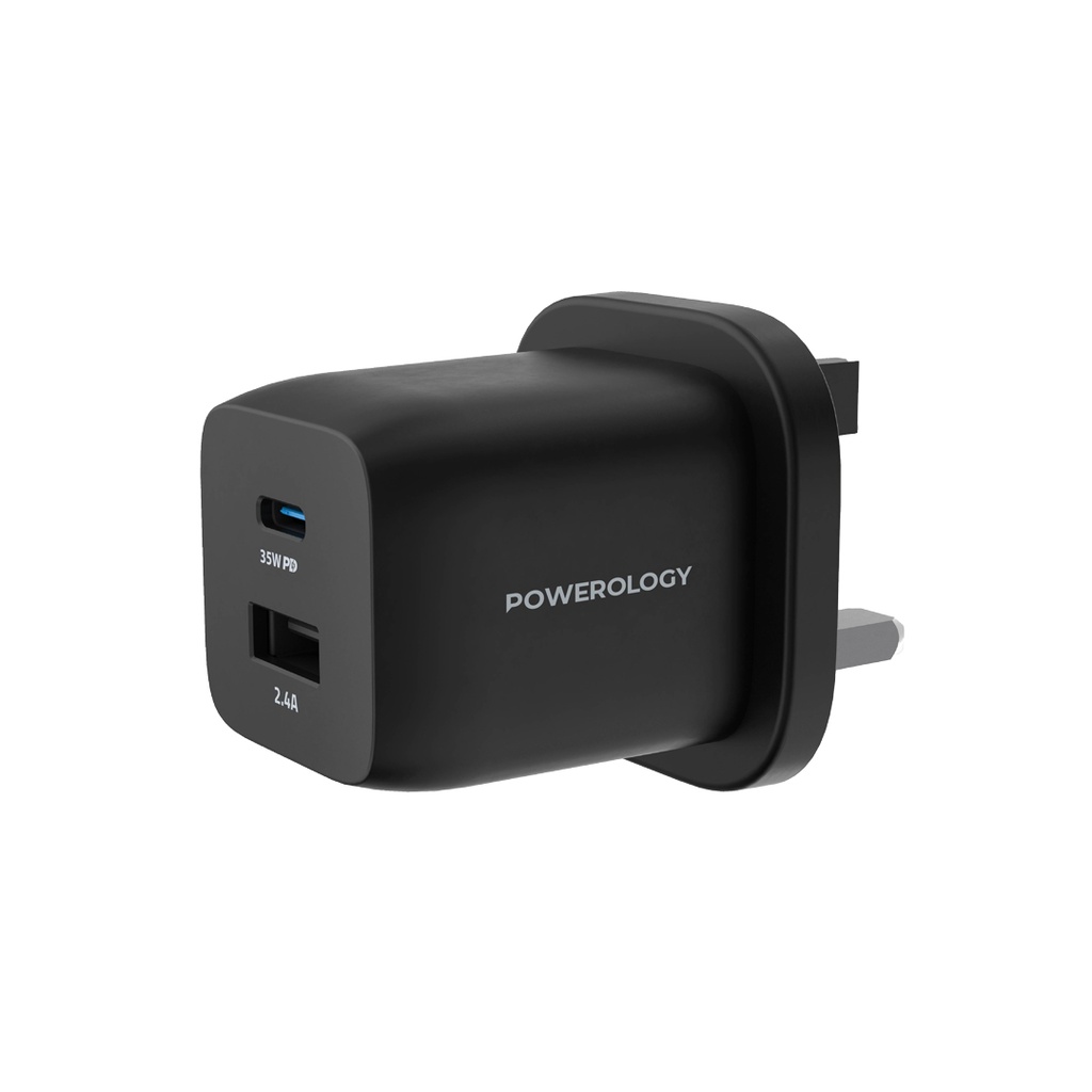 POWEROLOGY DUAL PORT ULTRA QUICK GaN CHARGER WITH USB C TO USB C 60W CABLE BLACK thumbnail 5