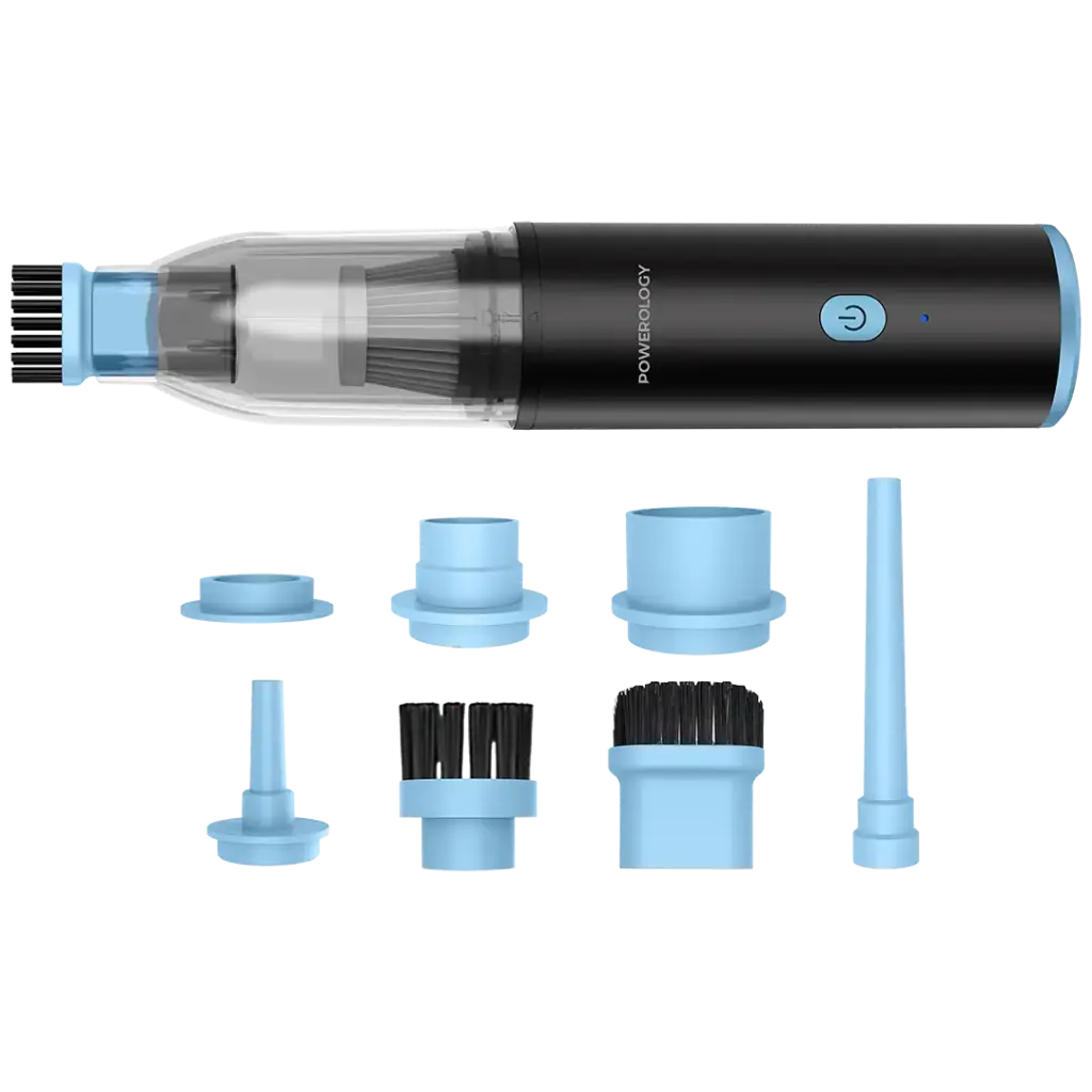POWEROLOGY TURBOVAC 8 IN 1 HANDHELD VACUUM AND AIR DUSTER BLACK PWLFVD05BK thumbnail 5