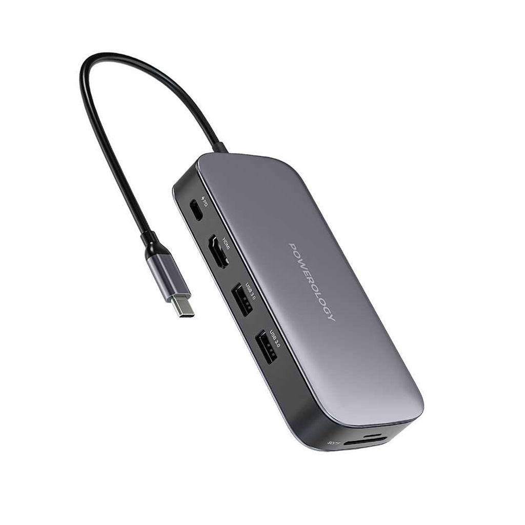 POWEROLOGY 512GB USB C AND SSD DRIVE ALL IN ONE CONNECTIVITY AND STORAGE 100W PWDSHB512 thumbnail 6