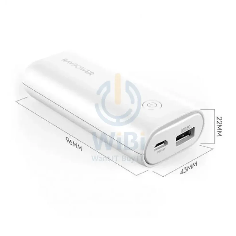 RAVPOWER 6700mAH POWER BANK ISAMRT WHITE RP-PB169 thumbnail 5