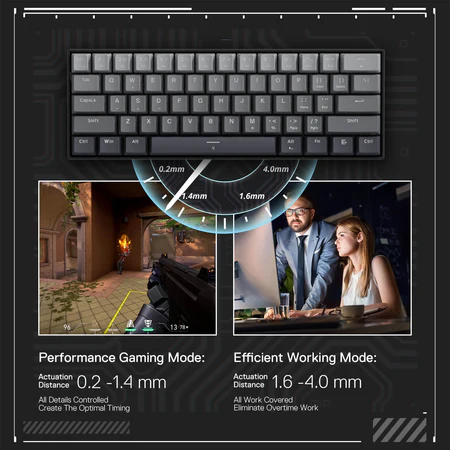 Redragon Fizz RGB Wired 61 Keys Mechanical Keyboard (K617CTB-RGB) - Compact Design with Customizable Lighting thumbnail 13