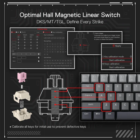 Redragon Fizz RGB Wired 61 Keys Mechanical Keyboard (K617CTB-RGB) - Compact Design with Customizable Lighting thumbnail 9