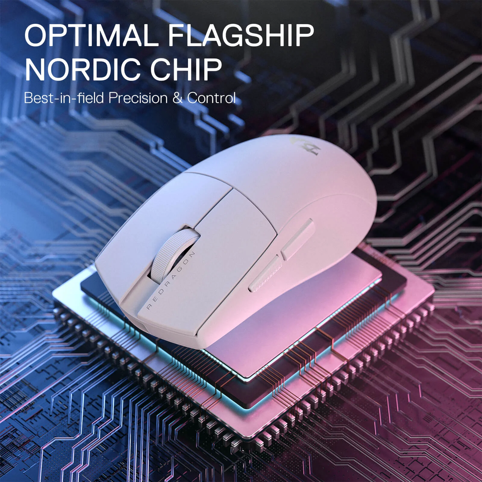 Redragon K1ng Pro M916 Wired Gaming Mouse – Precision, Power, and Style in White thumbnail 9