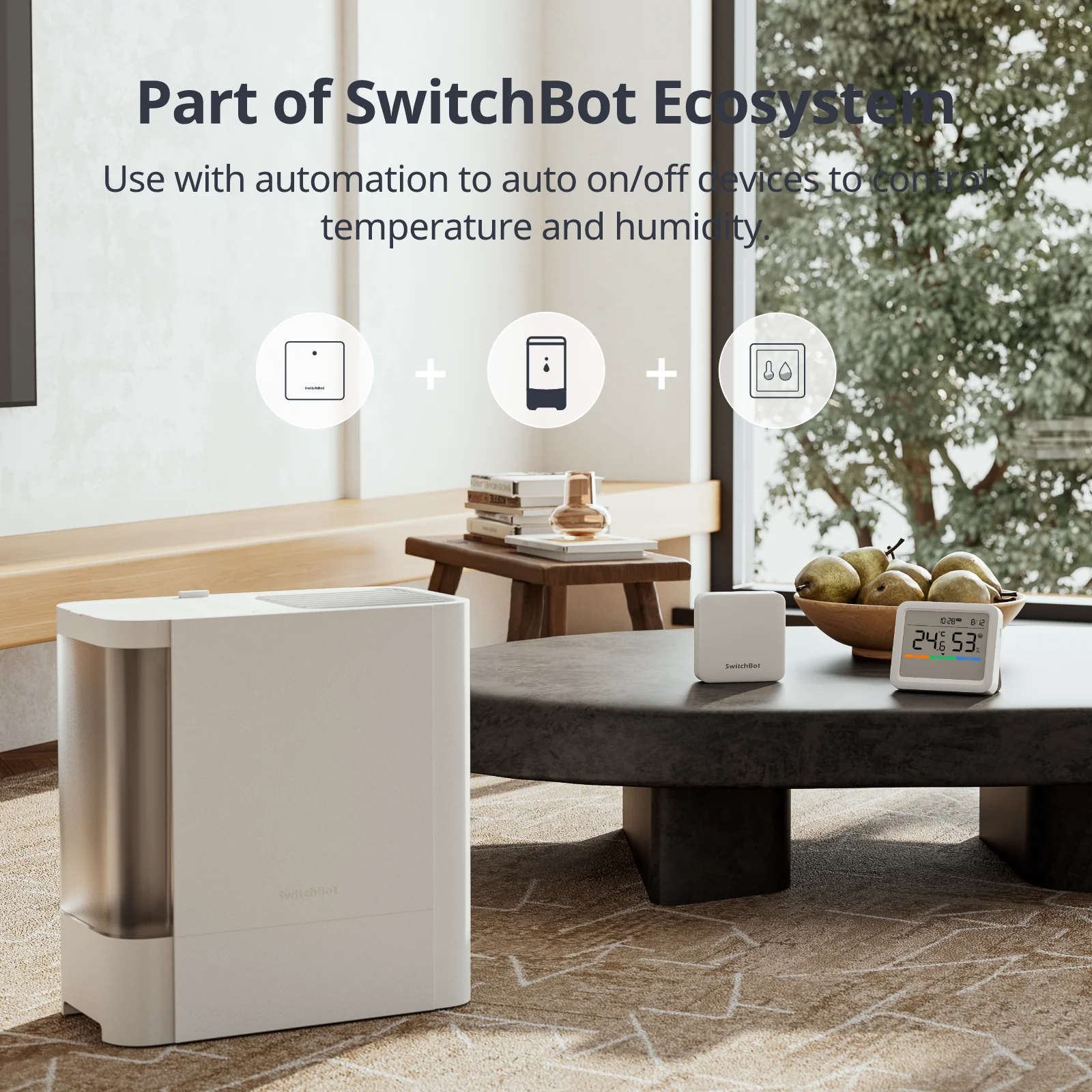SWITCHBOT SMART MONITORING TEMPARATURE HUMIDITY METER PRO WHITE W4900000 thumbnail 21