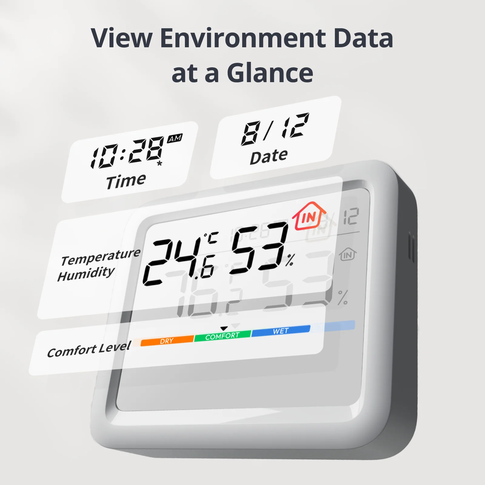 SWITCHBOT SMART MONITORING TEMPARATURE HUMIDITY METER PRO WHITE W4900000 thumbnail 14