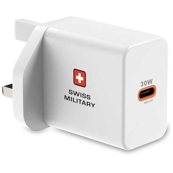SWISS MILITARY 30W GAN II SUPER MINI WALL CHARGER WHITE thumbnail 3