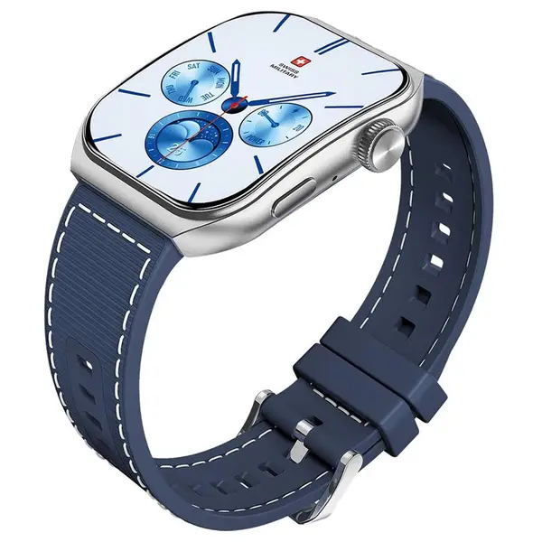 SWISS MILITARY ALPS 3 BLUE WATCH WITH SILICON STRAP  SM-WAT-ALPS3-SLF-BLUSST thumbnail 5