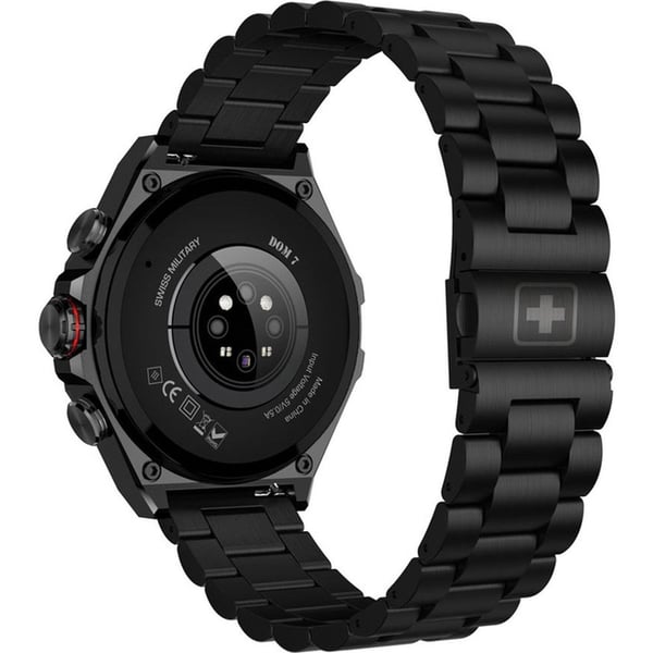 SWISS MILITARY DOM 6 WATCH WITH GUN METAL STRAP BLACK SM-WCH-DOM6-BLKGUNMS thumbnail 9