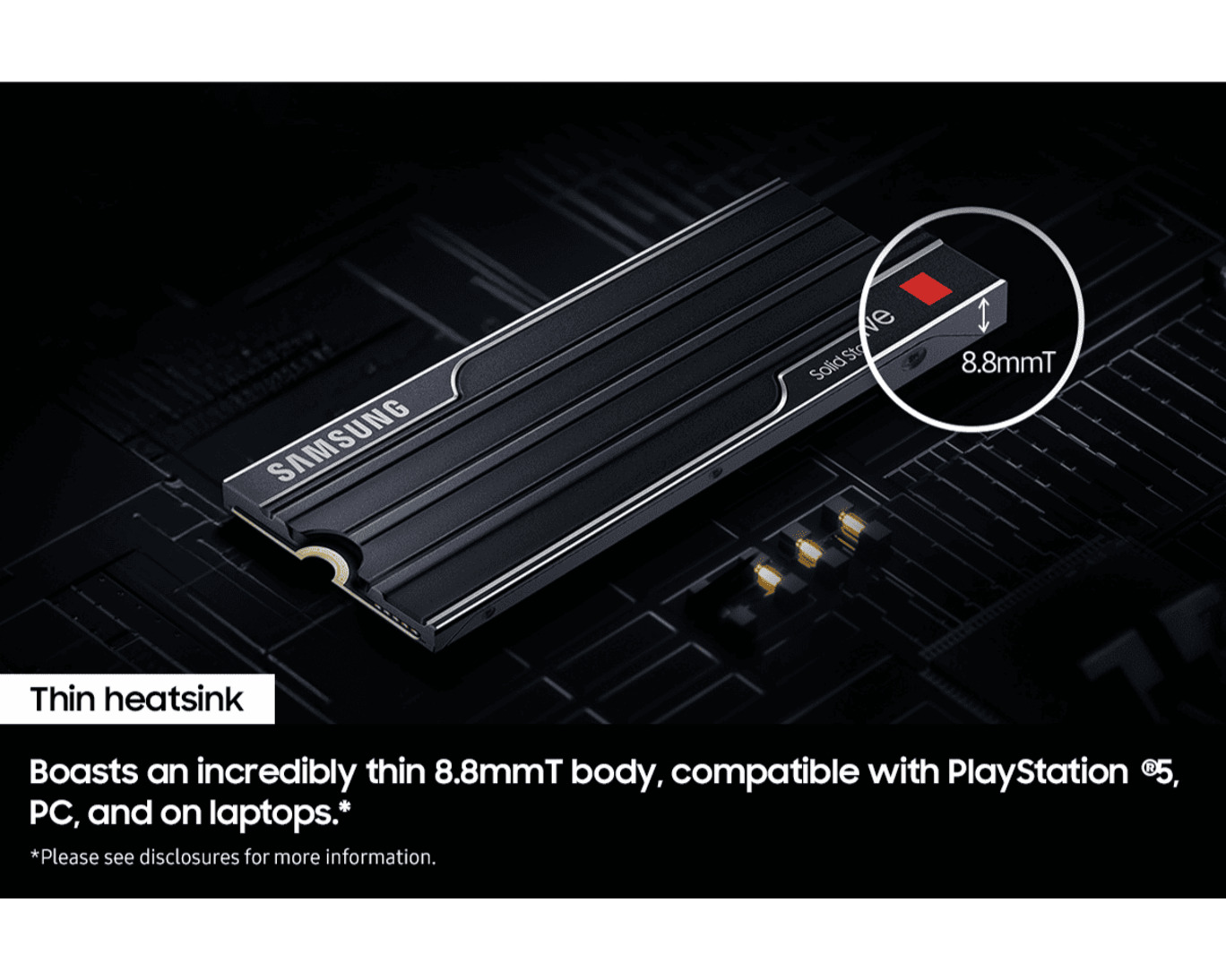 SAMSUNG 1TB 9100 PRO PCIE 5.0 M.2 INTERNAL SSD WITH HEATSINK MZ-VAP1T0CW thumbnail 4