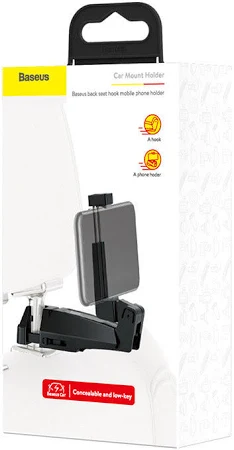 BASEUS BACKSEAT PHONE HOLDER HOOK BLACK SUHZ-A01 thumbnail 16