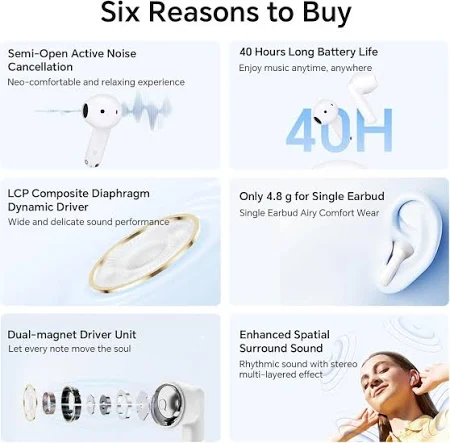 HONOR CHOICE EARBUDS X7E WHITE thumbnail 7