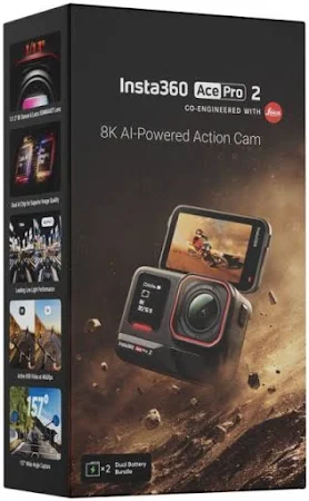 INSTA 360 ACE PRO 2 8K AI-POWERED ACTION CAMERA WITH DUAL BATTERY BUNDLE BLACK CINSBBGA thumbnail 17