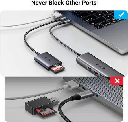 UGREEN USB-C MULTIFUNCTION SD/TF MEMORY CARD READER 80888 thumbnail 23