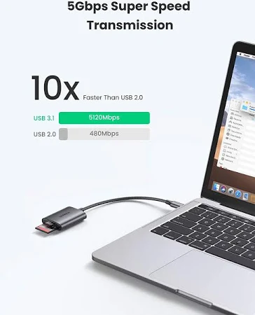 UGREEN USB-C MULTIFUNCTION SD/TF MEMORY CARD READER 80888 thumbnail 22