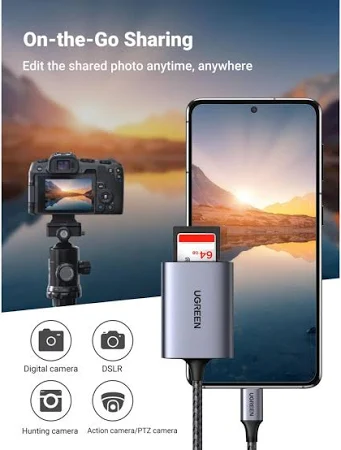 UGREEN USB-C MULTIFUNCTION SD/TF MEMORY CARD READER 80888 thumbnail 17