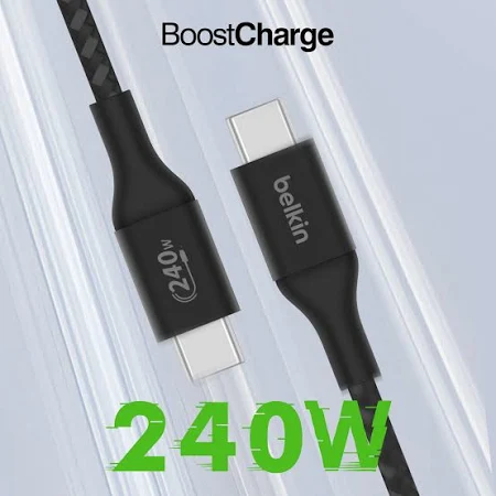 BELKIN BOOST CHARGE USB C TO USB C 240W CABLE 1M BLACK CAB015BT1MBK thumbnail 19