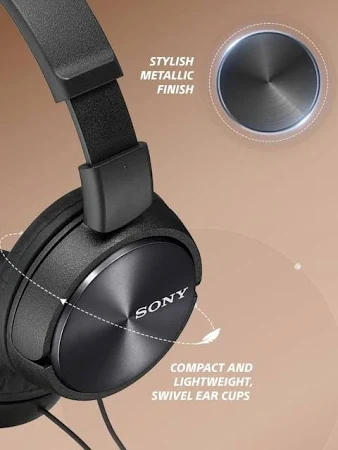 SONY WIRED ON EAR HEADPHONE WITH MIC BLACK MDR-ZX310AP thumbnail 11