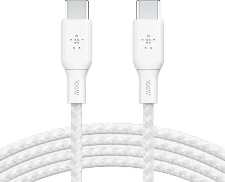 BELKIN BOOST CHARGE USB C TO USB C 100W CABLE 3M WHITE CAB014BT3MWH thumbnail 8