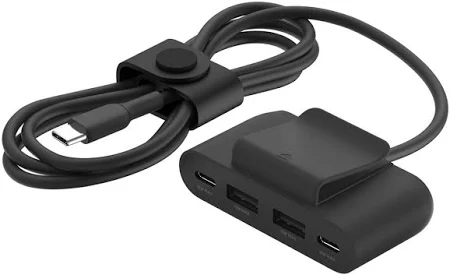 BELKIN BOOSTCHARGE 4 PORT USB POWER EXTENDER BLACK BUZ001BT2MBKB7 thumbnail 13