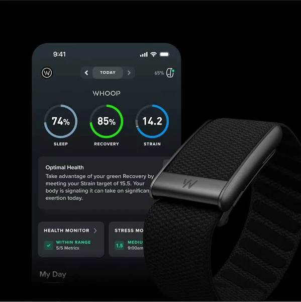 WHOOP 5.0 BREATHABLE MAGNETIC WRIST BAND STRAP BLACK thumbnail 14
