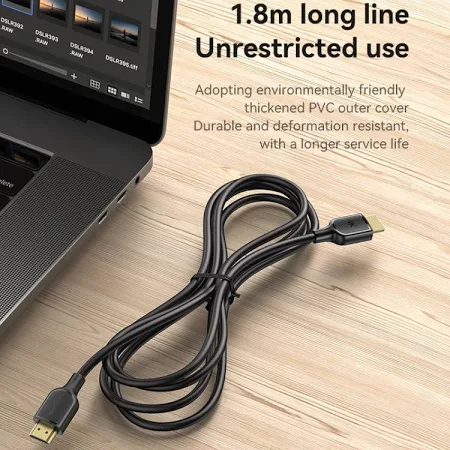 YESIDO 4K 30HZ HDMI TO HDMI CABLE 1.8M BLACK HM16 thumbnail 18