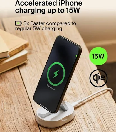 BELKIN BOOST CHARGE PRO 15W CONVERTIBLE MAGNETIC CHARGING STAND WHITE WIA008MYWH thumbnail 18