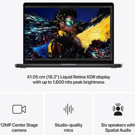 APPLE MACBOOK PRO 16-INCH M4 MAX CHIP 16-CORE CPU 40-CORE GPU 64GB 2TB SSD SPACE BLACK ARB Z1FV000XD thumbnail 4