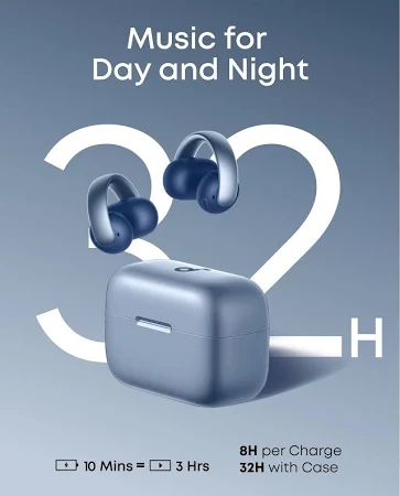 ANKER SOUNDCORE AEROCLIP OPEN EAR CLIP ON EARBUDS BLUE A3388H31 thumbnail 15