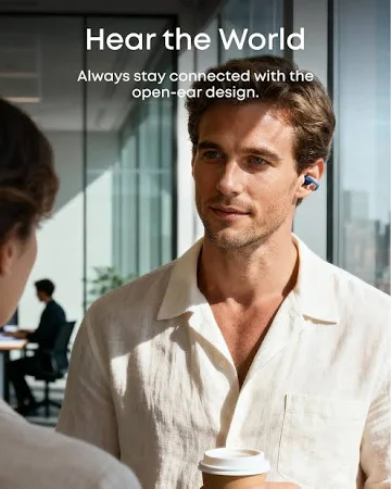 ANKER SOUNDCORE AEROCLIP OPEN EAR CLIP ON EARBUDS BLUE A3388H31 thumbnail 11