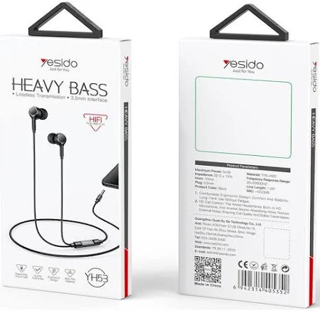 YESIDO 3.5MM WIRED EARPHONE BLACK YH53 thumbnail 9