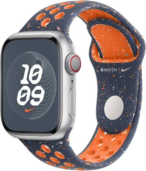 APPLE WATCH 41MM BLUE FLAME NIKE SPORT BAND S/M MUUT3 thumbnail 5
