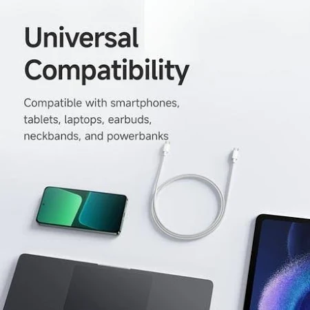 MI XIAOMI 6A BRAIDED USB-C TO UCSB-C CABLE 2M WHITE K36350 thumbnail 17